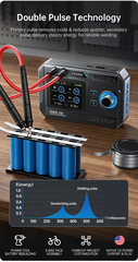 Máy hàn điểm mini cầm tay FNIRSI® SWM-20 1200A Dual-Pulse 2-in-1 Portable Battery Spot Welder