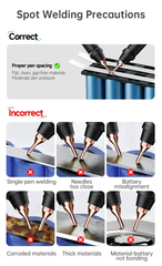 Máy hàn điểm mini cầm tay FNIRSI® SWM-20 1200A Dual-Pulse 2-in-1 Portable Battery Spot Welder