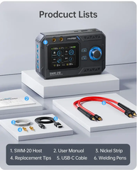 Máy hàn điểm mini cầm tay FNIRSI® SWM-20 1200A Dual-Pulse 2-in-1 Portable Battery Spot Welder