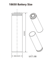 Pin Sạc 18650 Li-Ion Rechargeable Battery 3.7V 2500mAh 10C Sunpower