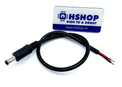 Đầu nối DC Đực 5.5 x 2.1mm kèm cáp Male DC Power Jack with Cable loại tốt