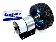 Bộ động Cơ DC giảm tốc GB37-520 kèm gá bắt và bánh xe