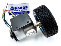 Bộ động cơ GB37-520 DC Servo kèm gá bắt và bánh xe