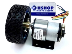 Bộ động cơ GB37-520 DC Servo kèm gá bắt và bánh xe