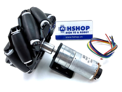 Cặp bánh xe Mecanum L + R nhựa đường kính 80mm