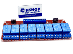 Mạch 8 Relay Opto cách ly chọn mức kích H/L 5V/12V/24VDC
