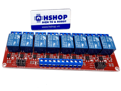 Mạch 8 Relay Opto cách ly chọn mức kích H/L 5V/12V/24VDC