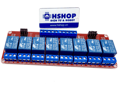 Mạch 8 Relay Opto cách ly chọn mức kích H/L 5V/12V/24VDC