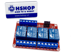 Mạch 4 Relay Opto cách ly chọn mức kích H/L 5V/12V/24VDC