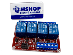 Mạch 4 Relay Opto cách ly chọn mức kích H/L 5V/12V/24VDC