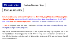 Máy tính AI NVIDIA Jetson Nano Developer Kit B01