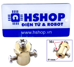 Khớp nối lục giác trục động cơ 4mm kích thước 12x18mm Hexagon Motor Coupling