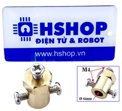 Khớp nối lục giác trục động cơ 6mm kích thước 12x18mm Hexagon Motor Coupling