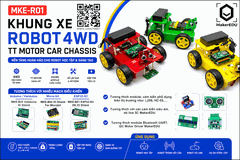 Khung xe MKE-R01 4WD Robot Car Chassis TT Motor