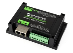 Waveshare Industrial 8-Ch Ethernet Digital Input/Output Module, Modbus RTU / TCP Protocol, Supports PoE Power Supply