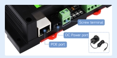 Waveshare 8-ch Ethernet Relay Module, Modbus RTU/Modbus TCP Protocol, PoE port Communication