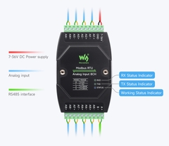 Waveshare Industrial 8-Ch Analog Acquisition Module, 12-bit High-precision, Supports Voltage And Current Acquisition