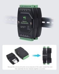 Waveshare Industrial 8-Ch Analog Output Module (B), 12-bit DA Conversion, Supports 8-ch Simultaneous Voltage Output, RS485 Modbus RTU Protocol