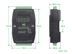 Waveshare Industrial 8-Ch Digital Input & Output Module, RS485 Modbus RTU Protocol