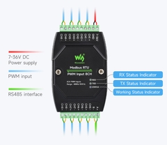 Waveshare Industrial 8-Ch PWM Input Module, Isolated RS485 Modbus RTU Protocol