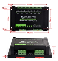 Waveshare Industrial Modbus RTU 8-ch Relay Module (B) with RS485 Interface, Multi Isolation Protection Circuits, 7~36V Power Supply