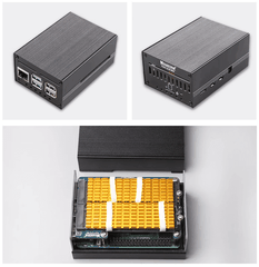 Mạch Raspberry Pi 5 PCIe to Dual M.2 NVMe PCIe SSD Adapter Board with Metal Case Mcuzone