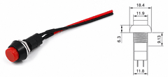 Nút nhấn nhả tròn PBS-11B 12mm kèm cáp