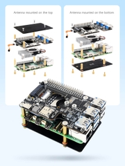 Mạch Waveshare PCIe TO 4G/5G M.2 USB3.2 HAT+ for Raspberry Pi 5