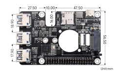 Mạch Waveshare PCIe TO 4G/5G M.2 USB3.2 HAT+ for Raspberry Pi 5