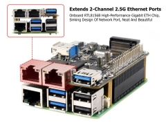 Mạch Waveshare PCIe To M.2 USB ETH HAT+ For Raspberry Pi 5