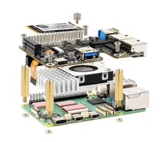 Mạch Waveshare PCIe To M.2 USB ETH HAT+ For Raspberry Pi 5