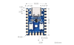 Mạch Waveshare RP2350 Zero Mini Development Board