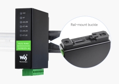 Waveshare RS232 RS485 To RJ45 PoE Ethernet (B), TCP/IP to Serial, RS232 And RS485 Dual Channels, Dual Ethernet Ports
