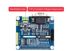 Mạch Waveshare Isolated RS485 RS232 Expansion HAT for Raspberry Pi, SPI Control