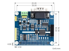 Mạch Waveshare Isolated RS485 RS232 Expansion HAT for Raspberry Pi, SPI Control