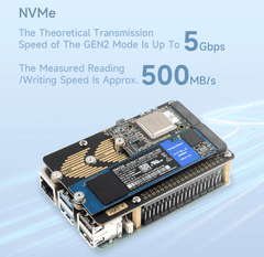 Mạch Waveshare PCIe To 2-CH M.2 HAT+ Adapter (B) for Raspberry Pi 5