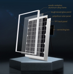 Waveshare Polysilicon Solar Panel 18V 10W, High Conversion Efficiency
