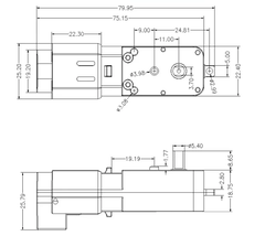 Động cơ DC Servo giảm tốc TT Motor, tích hợp encoder A/B, tỉ số truyền 1:48