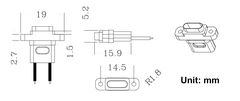 Đầu nối USB-C 2 chân kèm cáp