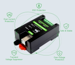 Waveshare USB TO 2CH RS485 Industrial Grade Isolated Converter, Onboard Original FT2232HL Chip