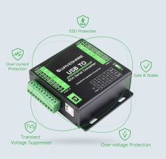 Waveshare Industrial USB To 4-Ch Serial Converter, Original FT4232HL Chip, Supports USB To RS232/485/422/TTL