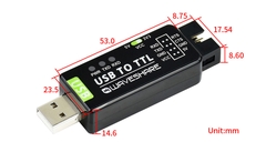 Waveshare Industrial USB TO TTL Converter, Original FT232RNL, Multi Protection & Systems Support
