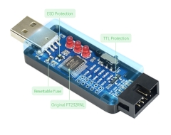 Waveshare Industrial USB TO TTL Converter, Original FT232RNL, Multi Protection & Systems Support