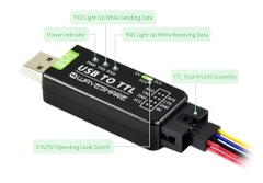 Waveshare Industrial USB TO TTL Converter, Original FT232RNL, Multi Protection & Systems Support