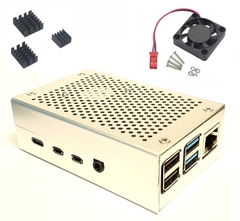 Vỏ Case Raspberry Pi 4 Nhôm Kèm Quạt và Tản Nhiệt