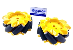 Cặp bánh xe Mecanum L + R nhựa đường kính 80mm