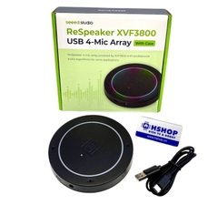 Seeed Studio reSpeaker XMOS XVF3800 with Case – AI-powered 4-Mic Array for Clear Voice Even in Noise
