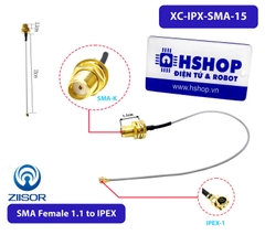 Đầu chuyển kết nối SMA-K (Female) 1.1 to IPEX Adapter 15cm XC-IPX-SMA-15 Ziisor