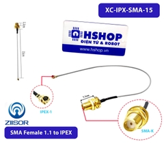 Đầu chuyển kết nối SMA-K (Female) 1.1 to IPEX Adapter 15cm XC-IPX-SMA-15 Ziisor