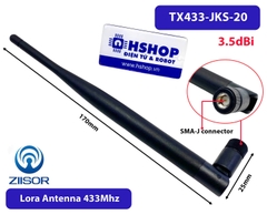 Anten Lora 433Mhz 3.5dBi 195mm SMA-J (Male) TX433-JKS-20 Glue Rod Antenna Ziisor